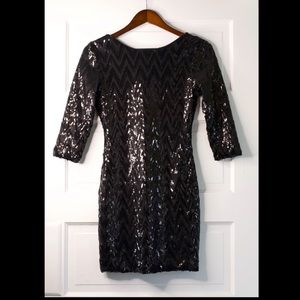 Black sequin dress